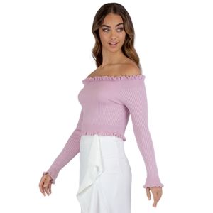 STYLE STATE off shoulder ribbed knit top